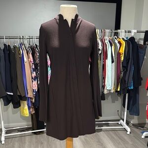 Eileen Fisher Brown Sheath Dress‎ with Mock Neck